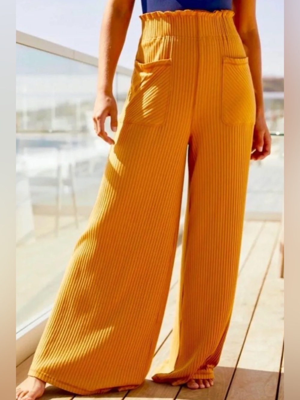 Free People Movement Blissed Out Wide Leg Pants Size M